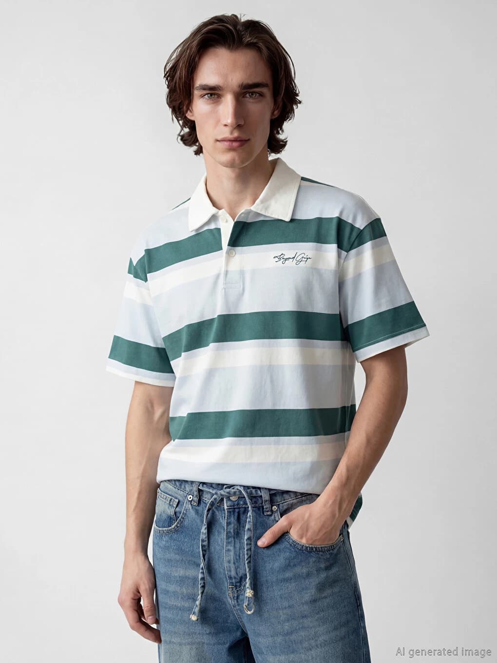 LC Waikiki T-shirt À Rayures À Col Polo Pour Homme chez LC Waikiki